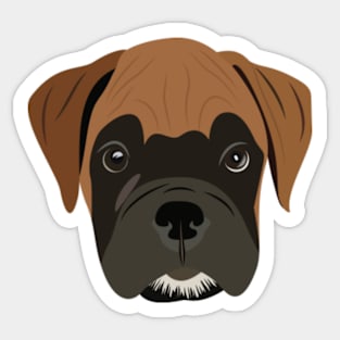 Boxer Puppy Illustration Sticker